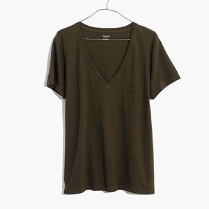 Whisper Cotton V-Neck Pocket Tee